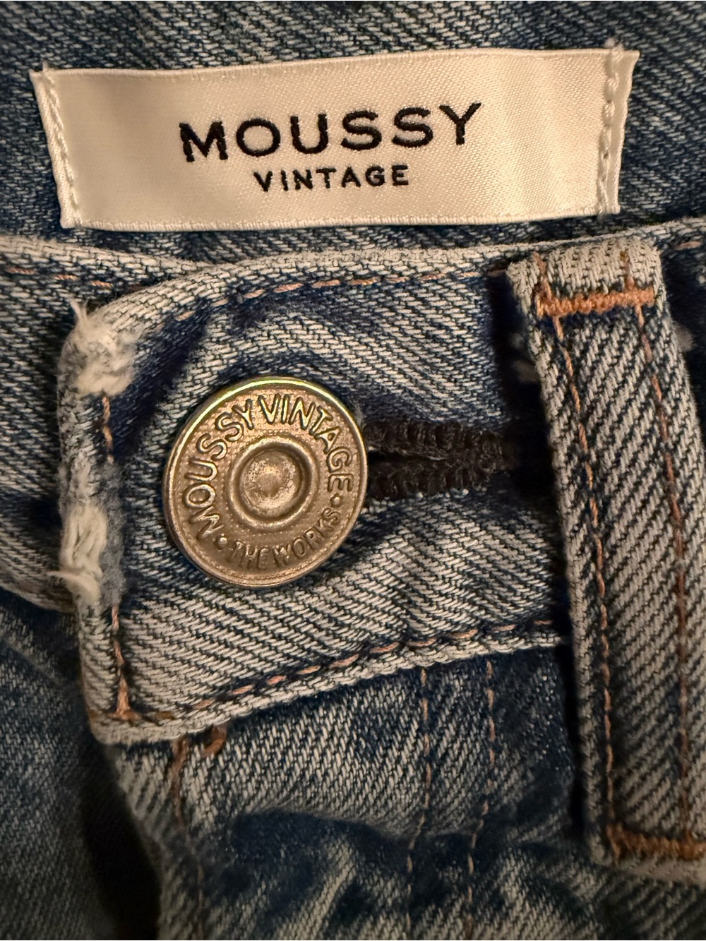 Moussy Vintage 100% Cotton Japanese Denim Jeans - Picture 3 of 5